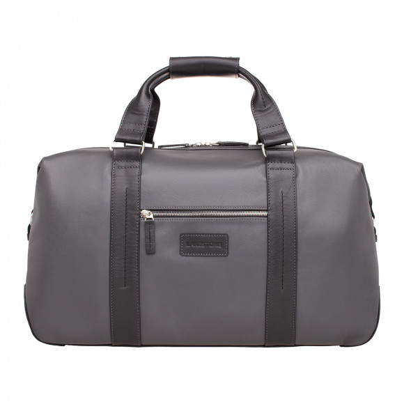 Кожаная дорожно-спортивная сумка Lakestone 97543 Woodstock Grey/Black