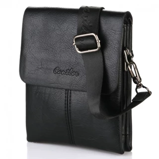 Мужская сумка-планшет из экокожи Cantlor Y03-1 чёрная
